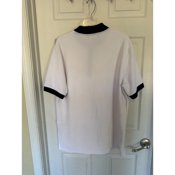 Karl Lagerfeld White & Black Performance Short Sleeve Polo Shirt Men's Large - Picture 5 of 6